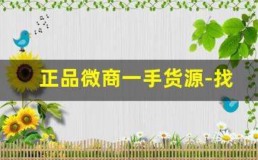 正品微商一手货源-找微商代理一手货源网