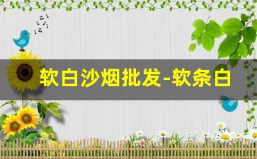 软白沙烟批发-软条白沙烟批发多少钱一条